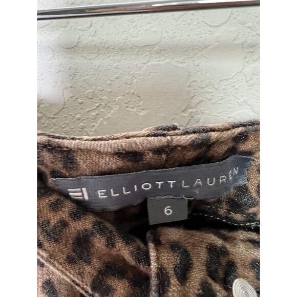 Elliott‎ Lauren Women's Leopard Straight Leg Pant Size 6 - Picture 5 of 9